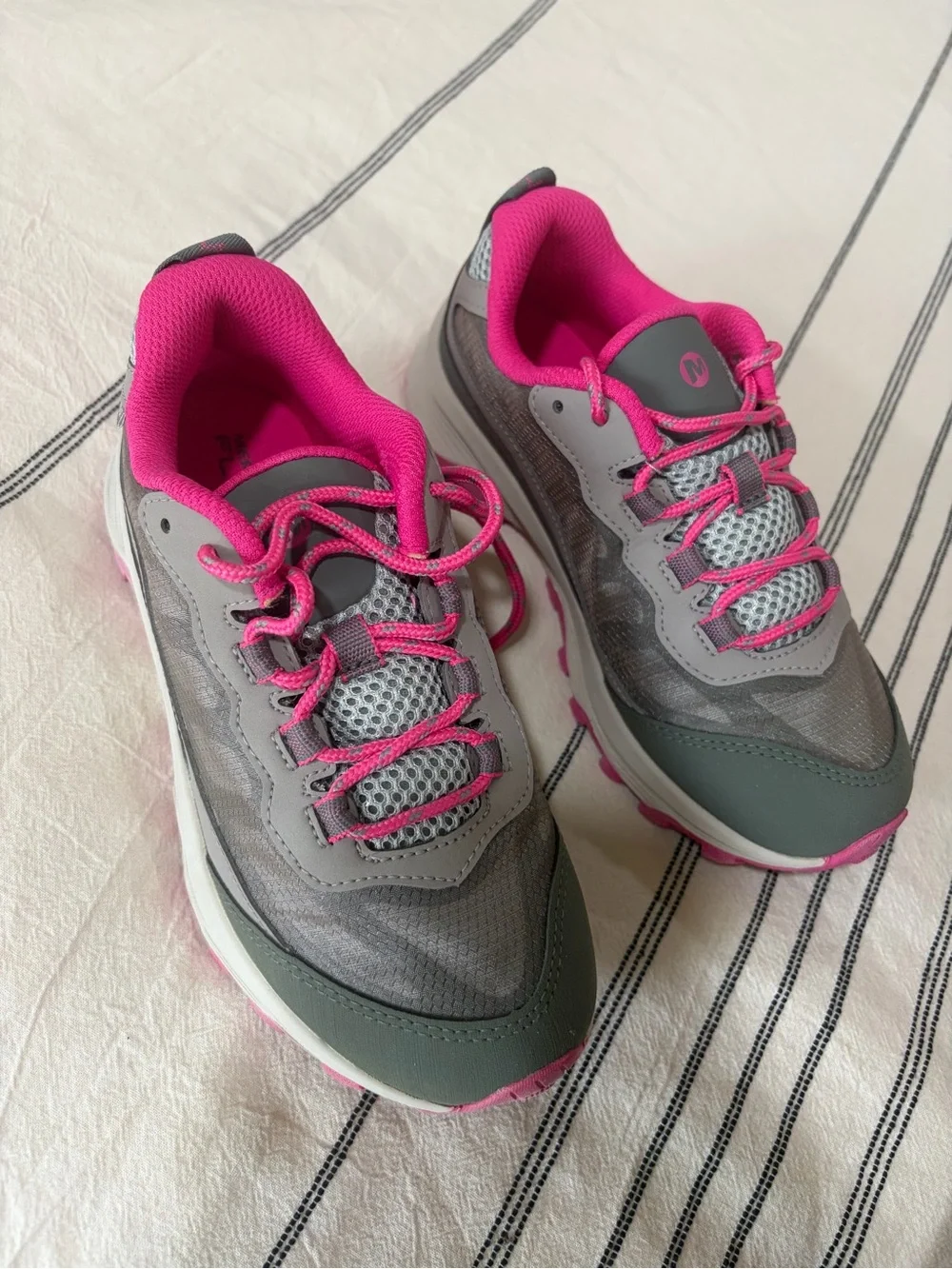 Merrell Kids Gray and Hot Pink Trail Sneakers